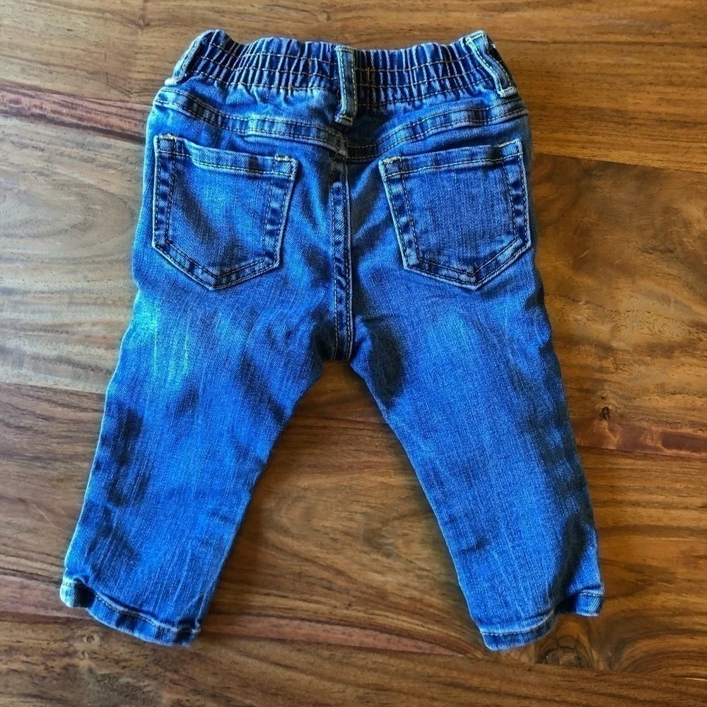 Gymboree Blue Skinny Jeans with Star Embroidery